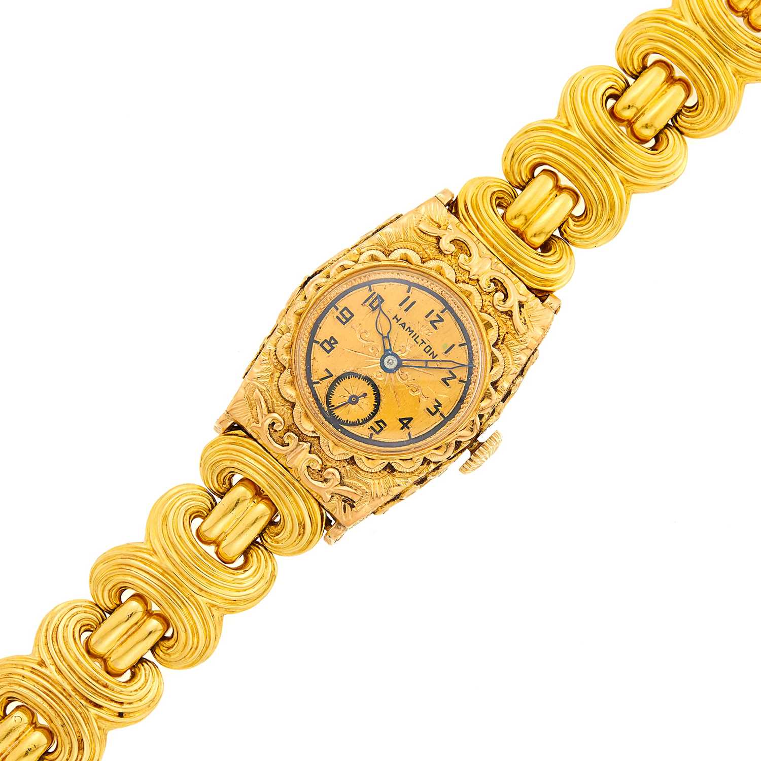 Lot 1166 - Hamilton Gold Wristwatch