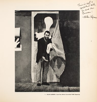 Lot 288 - Inscribed copy of Allan Kaprow's Assemblage, environments & happenings