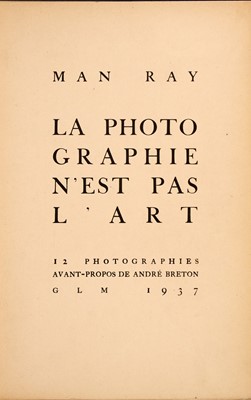 Lot 297 - Man Ray La photographie n'est pas l'art