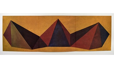 Lot 292 - Rare artist book by Sol Lewitt, with ten prints of colorful asymmetrical pyramids