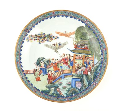 Lot 97 - A Chinese Enameled Porcelain Dish
