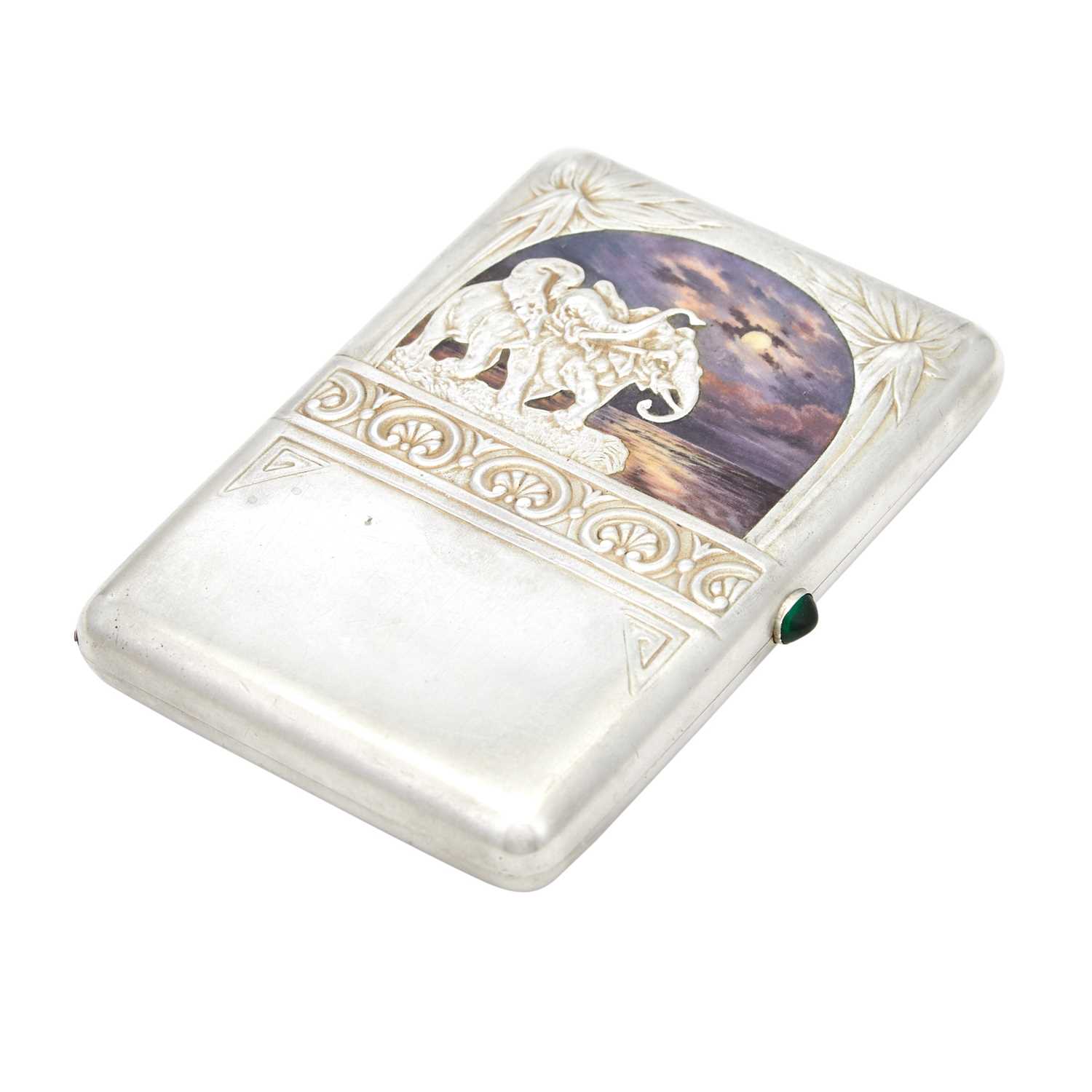 Lot 556 - Russian Silver and En Plein Enamel Cigarette Case