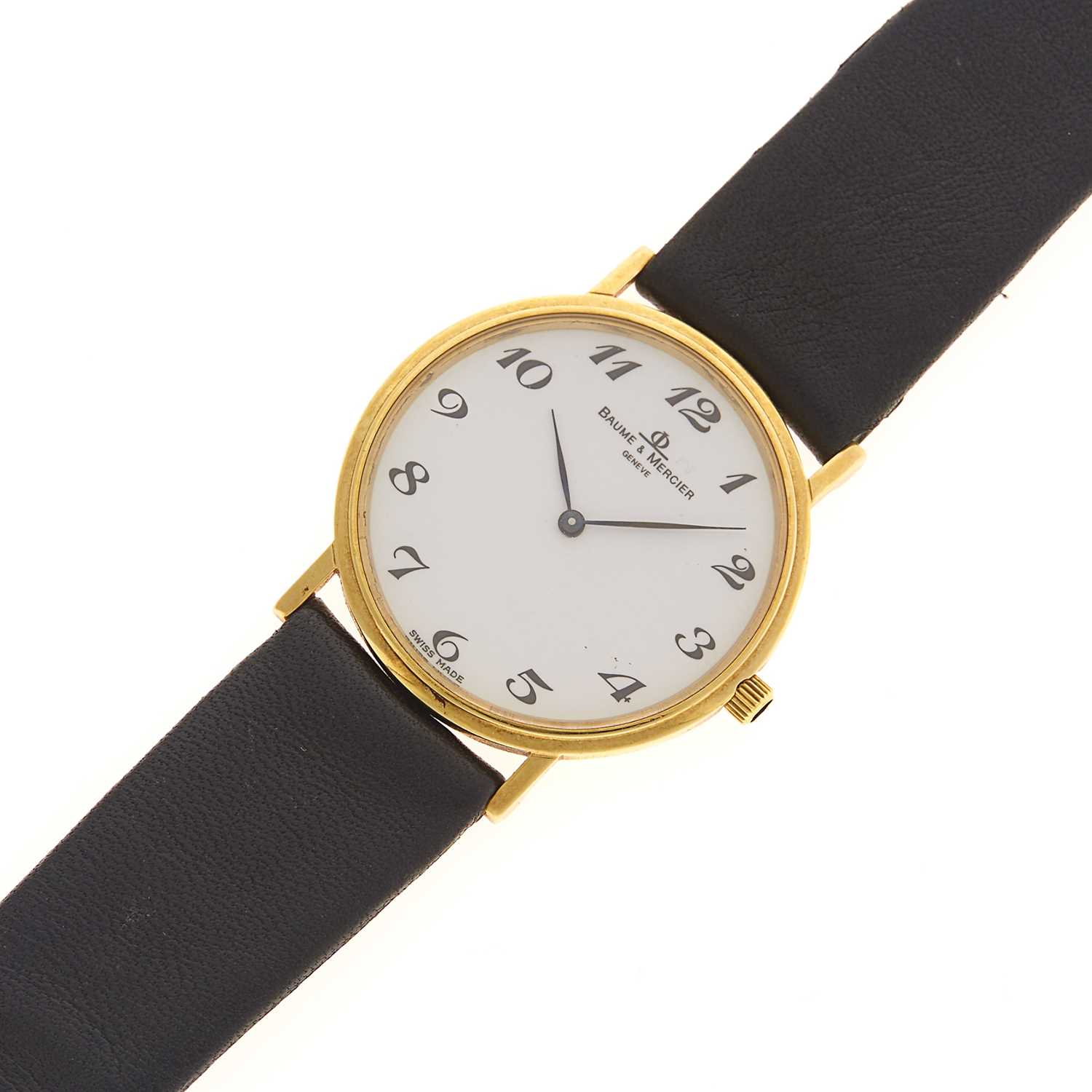 Lot 1075 - Baume & Mercier Gold Wristwatch