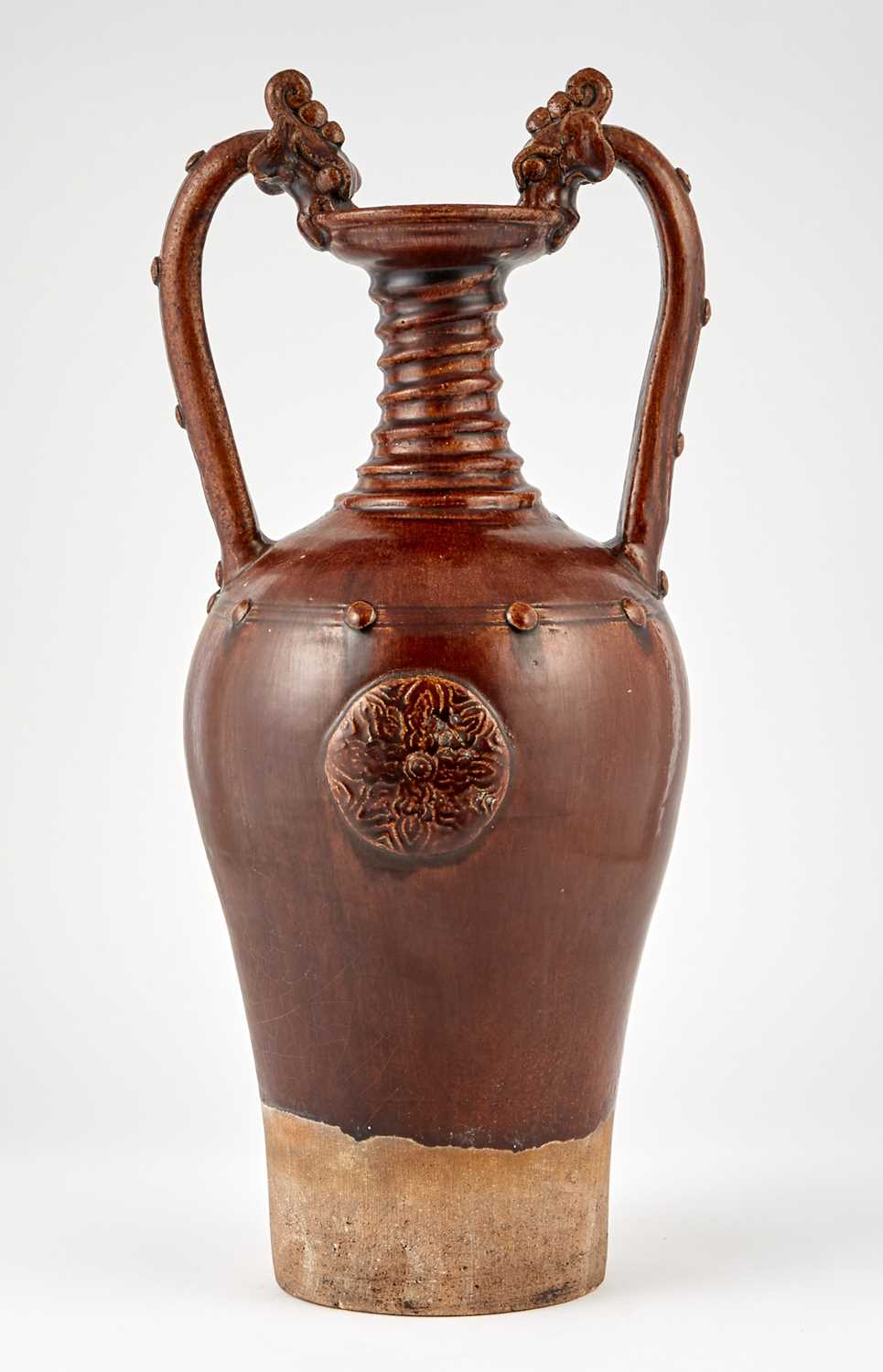 Lot 308 - A Chinese Brown Glazed Earthenware Amphora