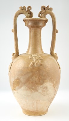 Lot 136A - A Chinese Straw Glazed Earthenware Amphora