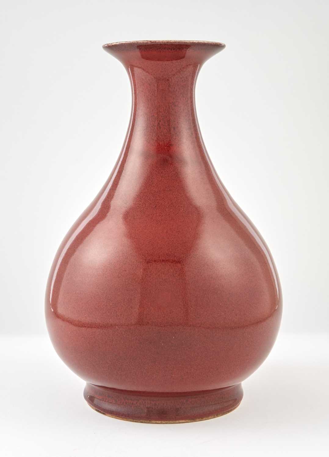 Lot 382 - A Chinese Liver Red Glazed Porcelain Vase