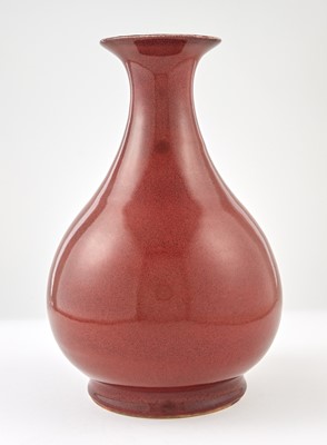 Lot 382 - A Chinese Liver Red Glazed Porcelain Vase
