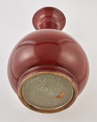 Lot 382 - A Chinese Liver Red Glazed Porcelain Vase