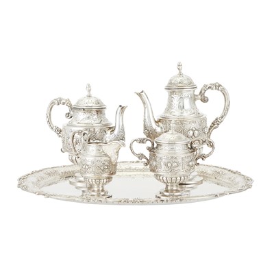 Lot 1117 - German Silver Tea and Coffee Service