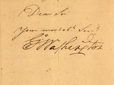 Lot 120 - A war-date letter from General Washington