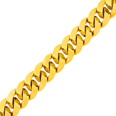 Lot 1005 - Gold Curb Link Bracelet