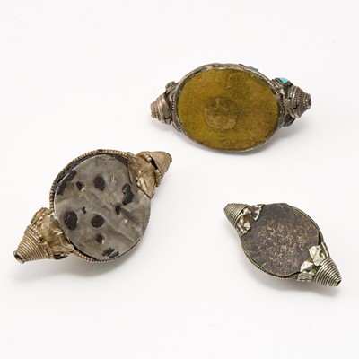 Lot 119 - A Group of Tibetan Turquoise-Mounted Hair Ornaments