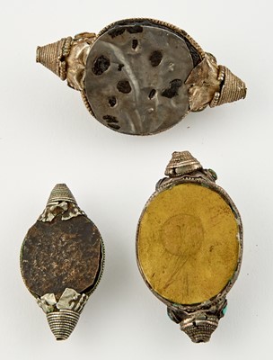 Lot 119 - A Group of Tibetan Turquoise-Mounted Hair Ornaments