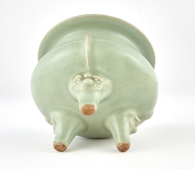 Lot 310 - A Chinese Longquan Celadon Tripod Censer