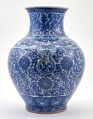 Lot 379 - A Large Chinese Blue and White Porcelain Vase