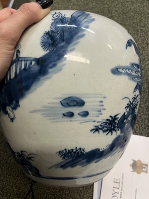 Lot 338 - A Pair of Chinese Blue and White Porcelain Jars