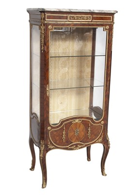 Lot 310 - Louis XV/XVI Transitional Style Gilt-Bronze Mounted Kingwood Vitrine Cabinet