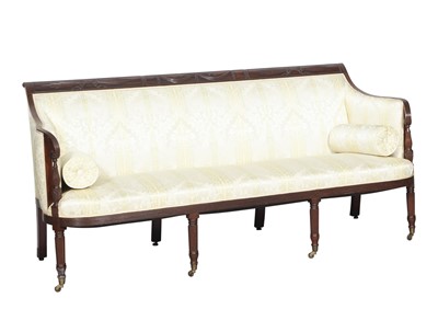 Lot 646 - Federal Style Carved Mahogany Sofa
