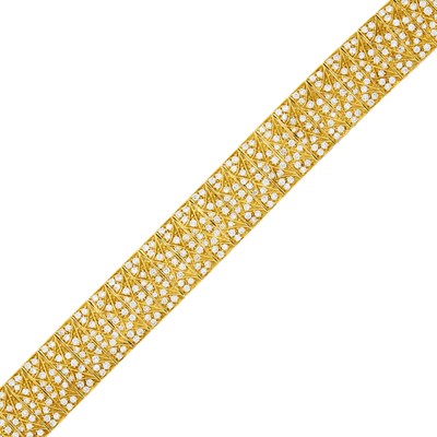 Lot 159 - Gold and Diamond Bracelet