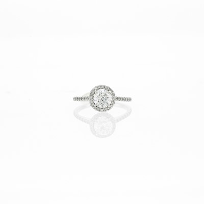 Lot 1071 - White Gold and Diamond Ring