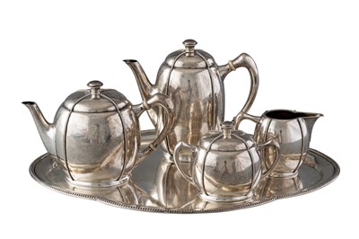 Lot 1110 - Continental Silver Individual Tea and Coffee Service