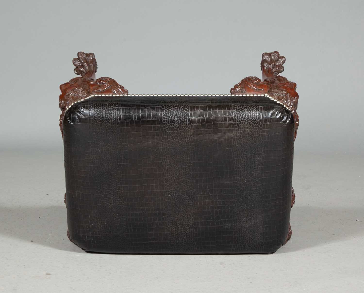 Lot 286 - George III Style Carved Mahogany Bench
