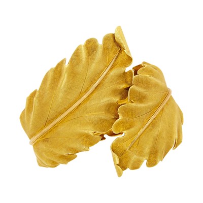 Lot 175 - Mario Buccellati Gold Leaf Cuff Bangle Bracelet