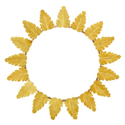 Lot 173 - Mario Buccellati Gold Leaf Necklace
