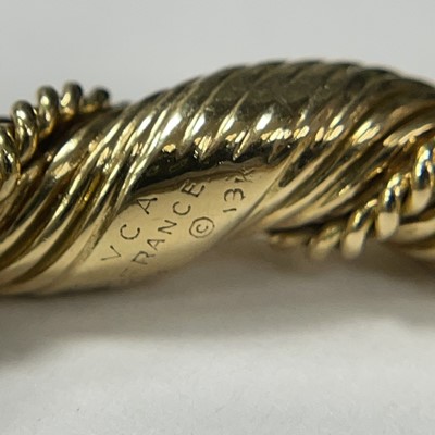 Lot 46 - Van Cleef & Arpels Fluted Gold Bangle Bracelet, France