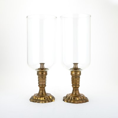 Lot 315 - Pair of Gilt-Brass and Glass Photophores