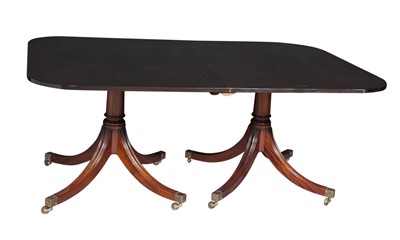 Lot 114 - George III Style Mahogany Two-Pedestal Dining Table