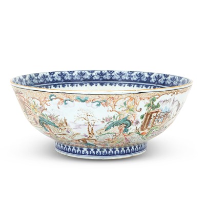Lot 611 - Chinese Export Porcelain Punch Bowl