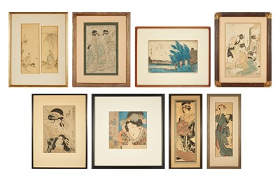 Lot 607 - Eight Japanese Ukiyo-e Woodblock Prints