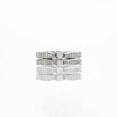 Lot 1081 - Platinum and Diamond Band Ring