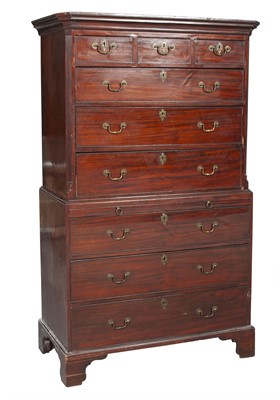 Lot 103 - George III Mahogany Chest on Chest