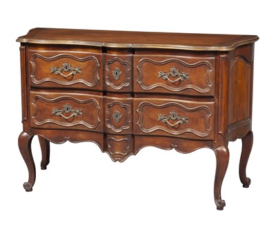 Lot 371 - Baker Provincial Louis XV Style Stained Wood Commode