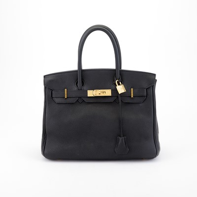 Lot 1235 - Hermès Black Togo Leather Birkin 30 Bag