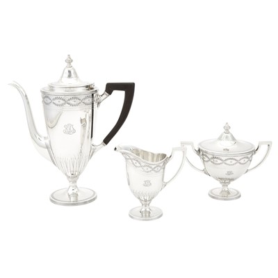 Lot 186 - Tiffany & Co. Sterling Silver "Windham" Pattern Demitasse Coffee Service