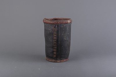 Lot 1042 - Painted Leather "Franklin Fire Society" Fire Bucket