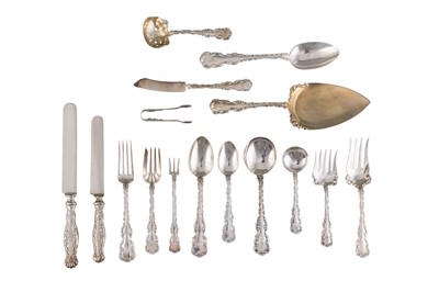 Lot 1124 - Assembled Whiting Sterling Silver "Louis XV" Pattern Flatware Service