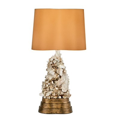 Lot 576 - Carole Stupell Rock Crystal and Painted Wood Table Lamp