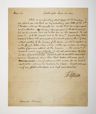 Lot 270 - Thomas Jefferson expresses fears of "a war of extermination" in Saint-Dominigue