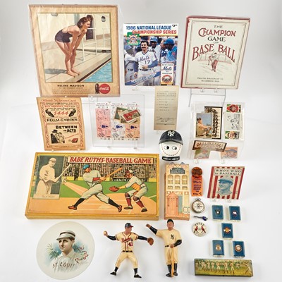 Lot 3005 - Group of Baseball Cards and Baseball Memorabilia
