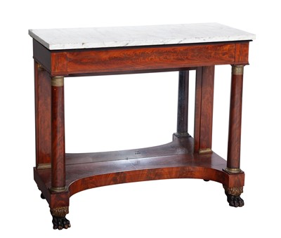 Lot 281 - Classical Marble Top Mahogany Pier Table
