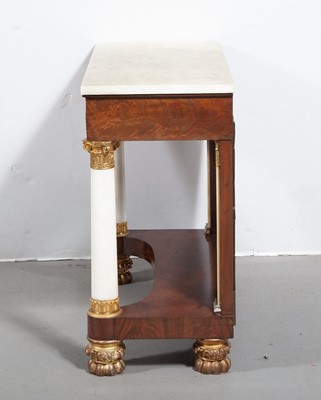 Lot 671 - Classical Marble Top Mahogany Pier Table