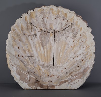 Lot 1139 - Carved Wood and Gesso Scallop Shell