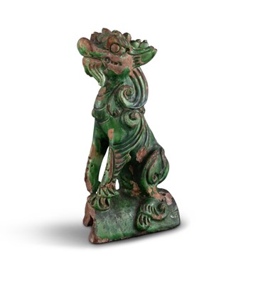 Lot 1147 - A Chinese Green Glazed Terracotta Roof Tile