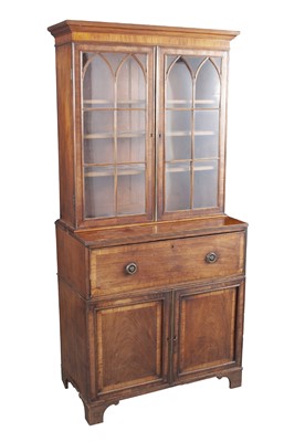 Lot 252 - Regency Inlaid Secretary Bookcase