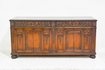 Lot 358 - Carved Stained Mahogany Buffet