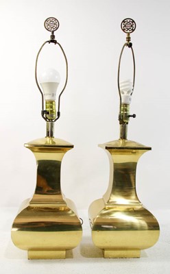 Lot 437 - Pair of Brass Table Lamps